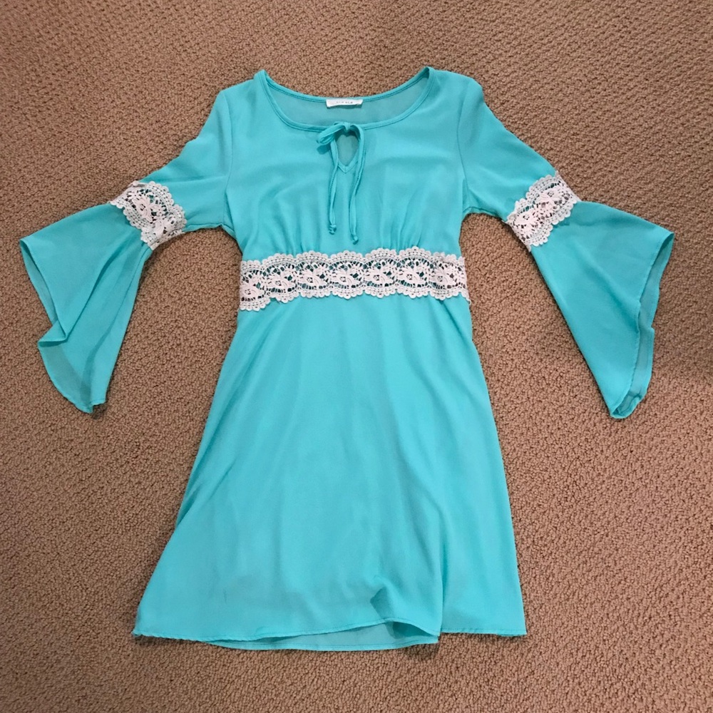 Turquoise colored dress - Picture 5 of 5